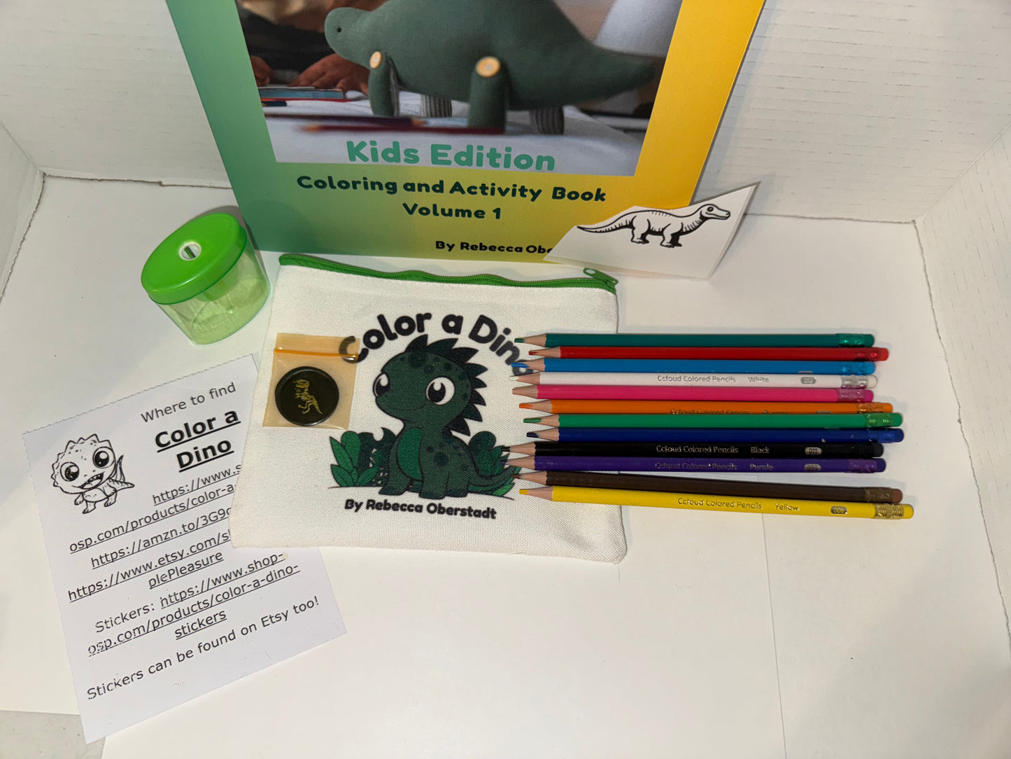 Color a Dino Zippered Pencil Pouch
