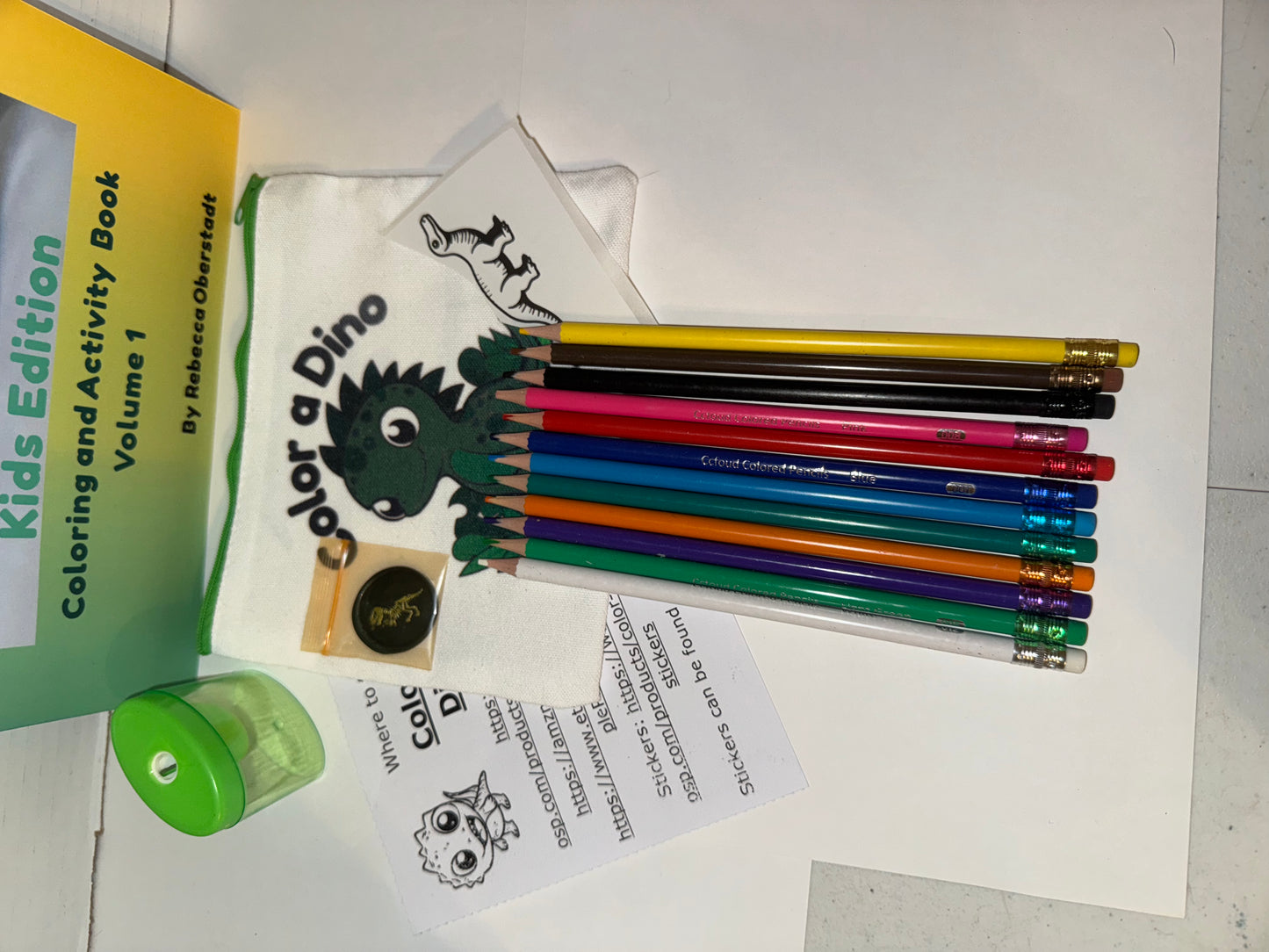 Color a Dino Zippered Pencil Pouch