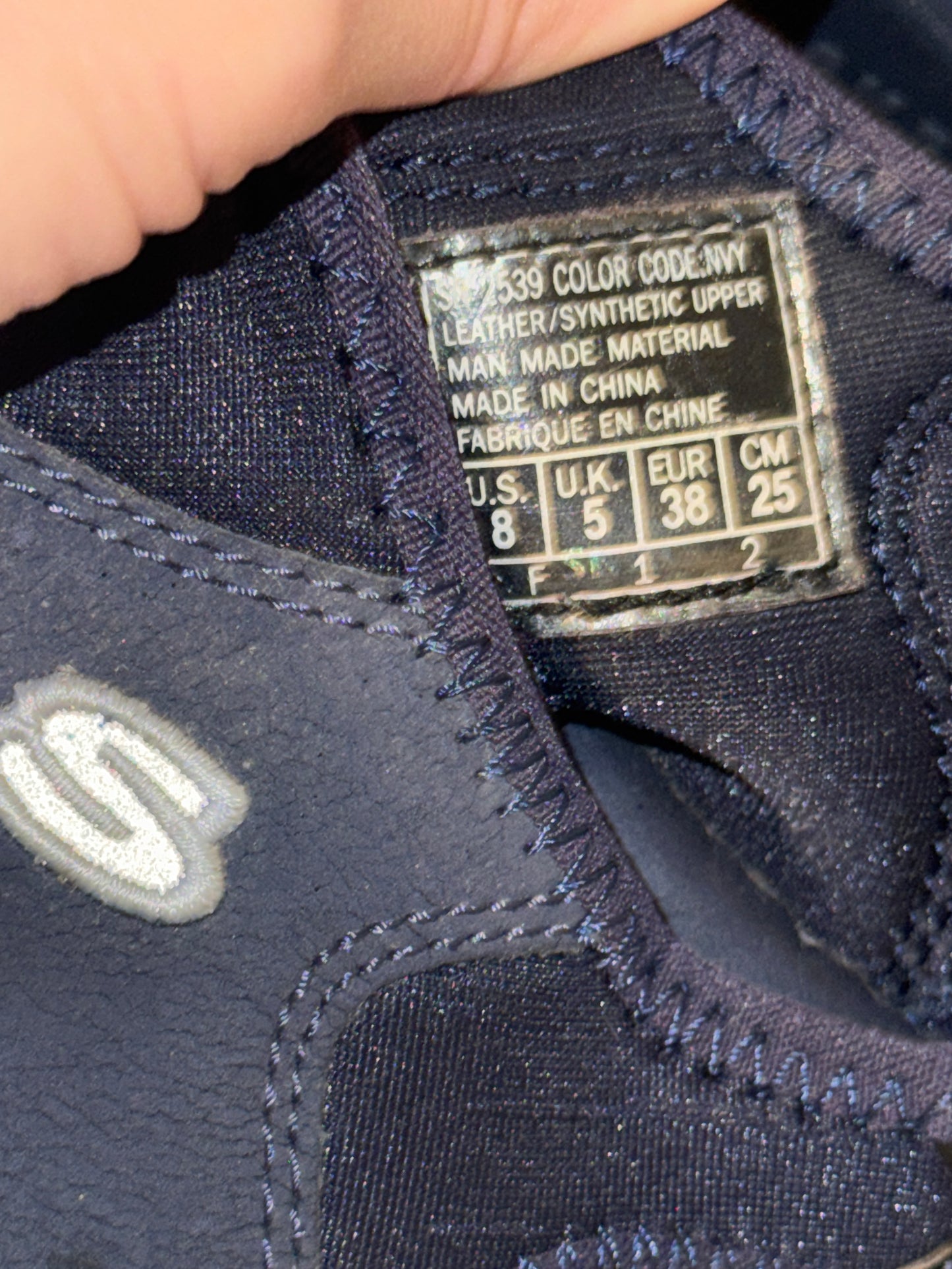 Skechers Dark Blue Y2K Jam ups Open-Toe Sandals, Size 8