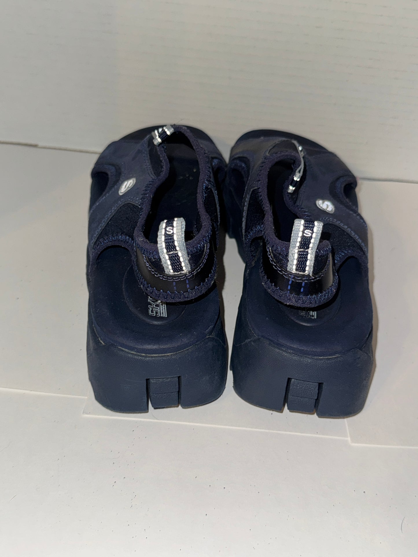 Skechers Dark Blue Y2K Jam ups Open-Toe Sandals, Size 8