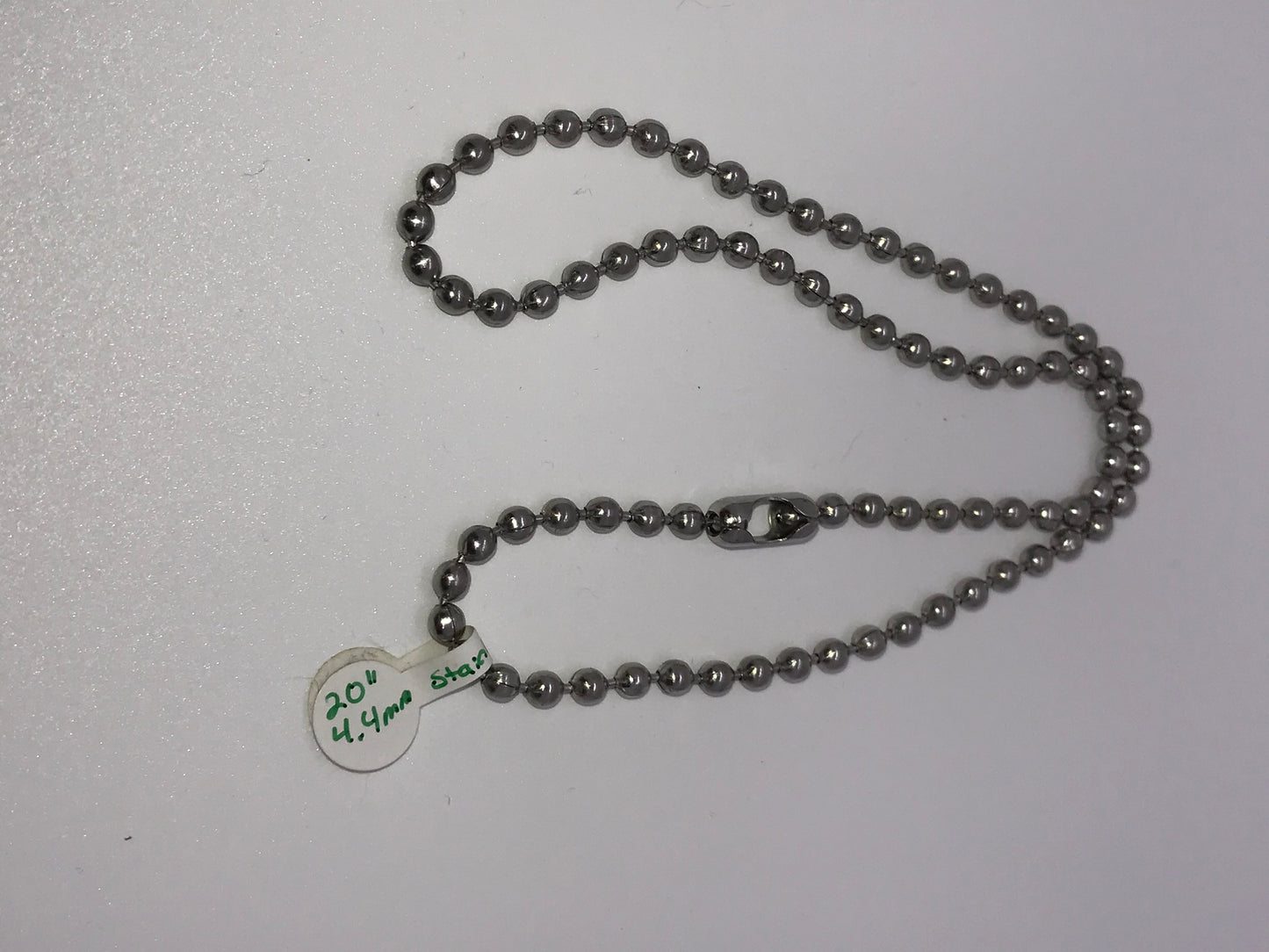 20" 4.4mm Ball Chain Steel Necklace