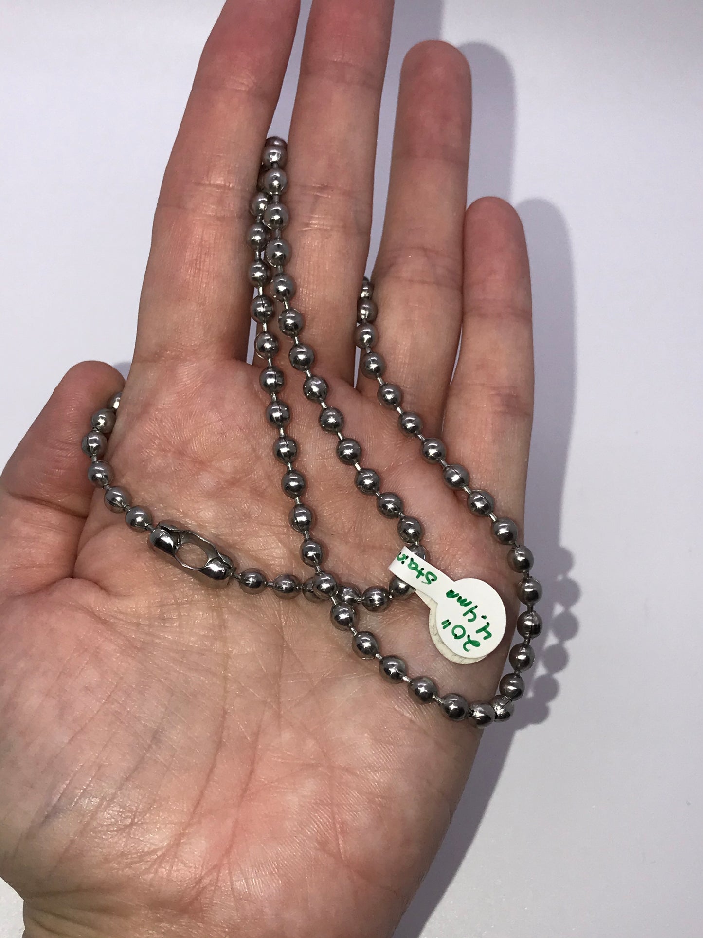 20" 4.4mm Ball Chain Steel Necklace