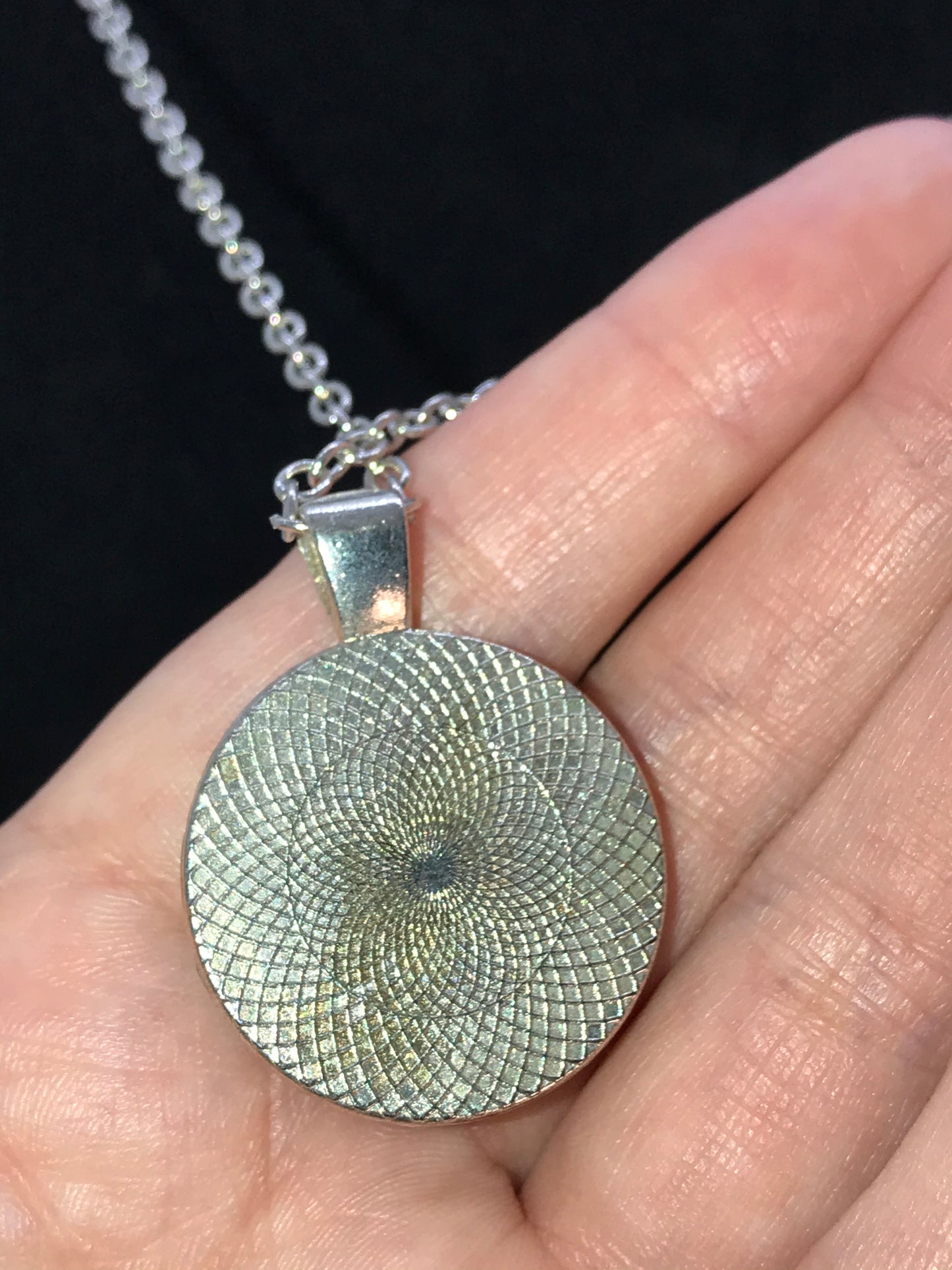 20" Green Tree Of Life Cable Chain Necklace