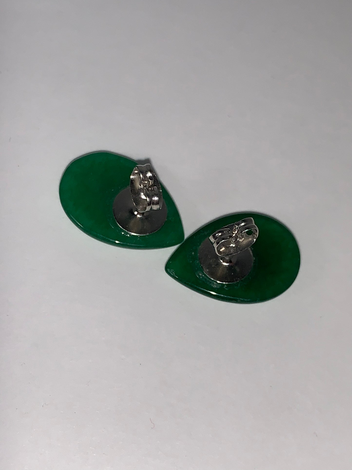 20x14mm Teardrop Green Aventurine Post Earrings