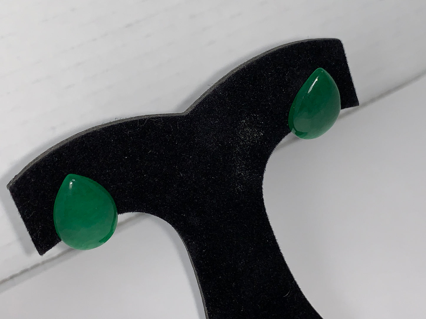 20x14mm Teardrop Green Aventurine Post Earrings