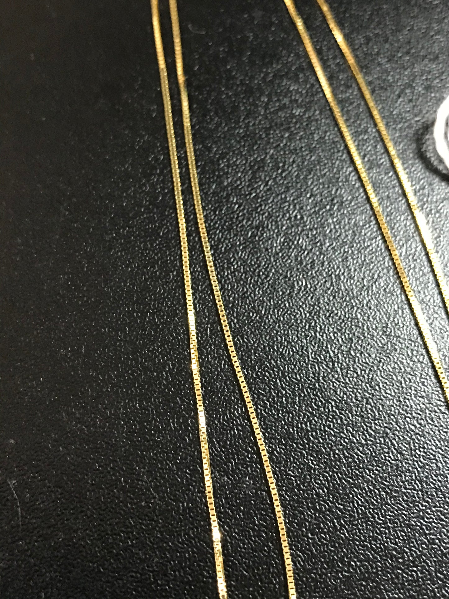 14 Kt Gold .8 Mm Box Chain 20" Long. Solid Gold