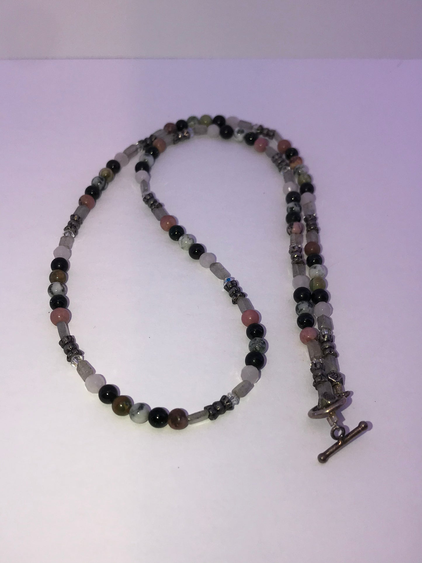 21" Long Handmade Necklace Beaded Necklace
