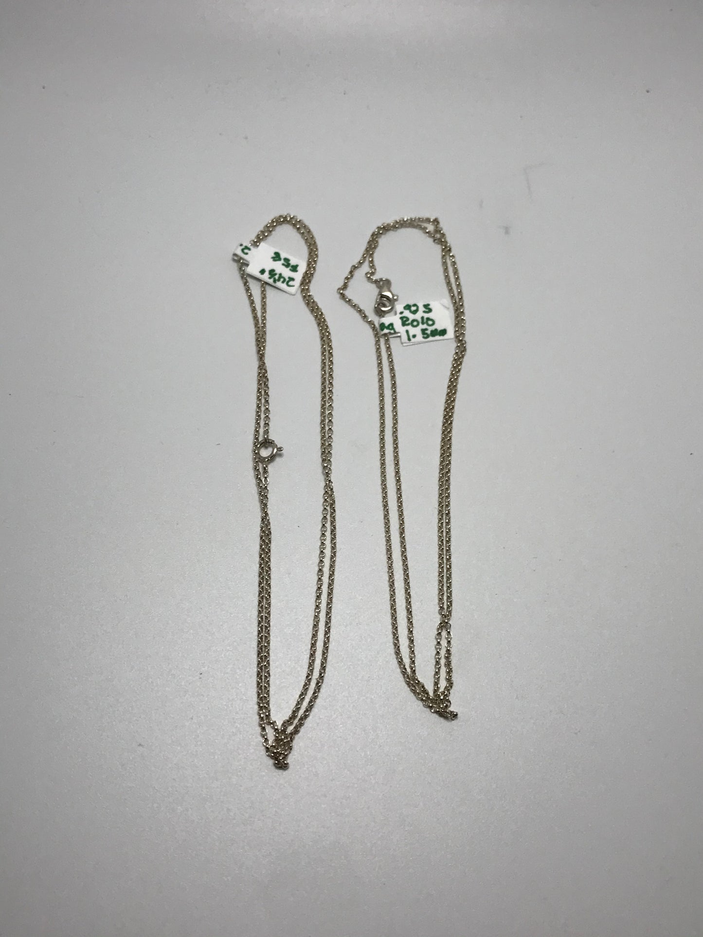 24 1/2" 1.5mm Silver Rolo Necklace