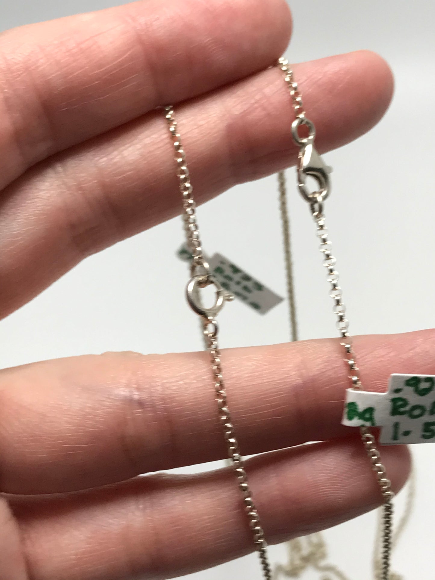 24 1/2" 1.5mm Silver Rolo Necklace