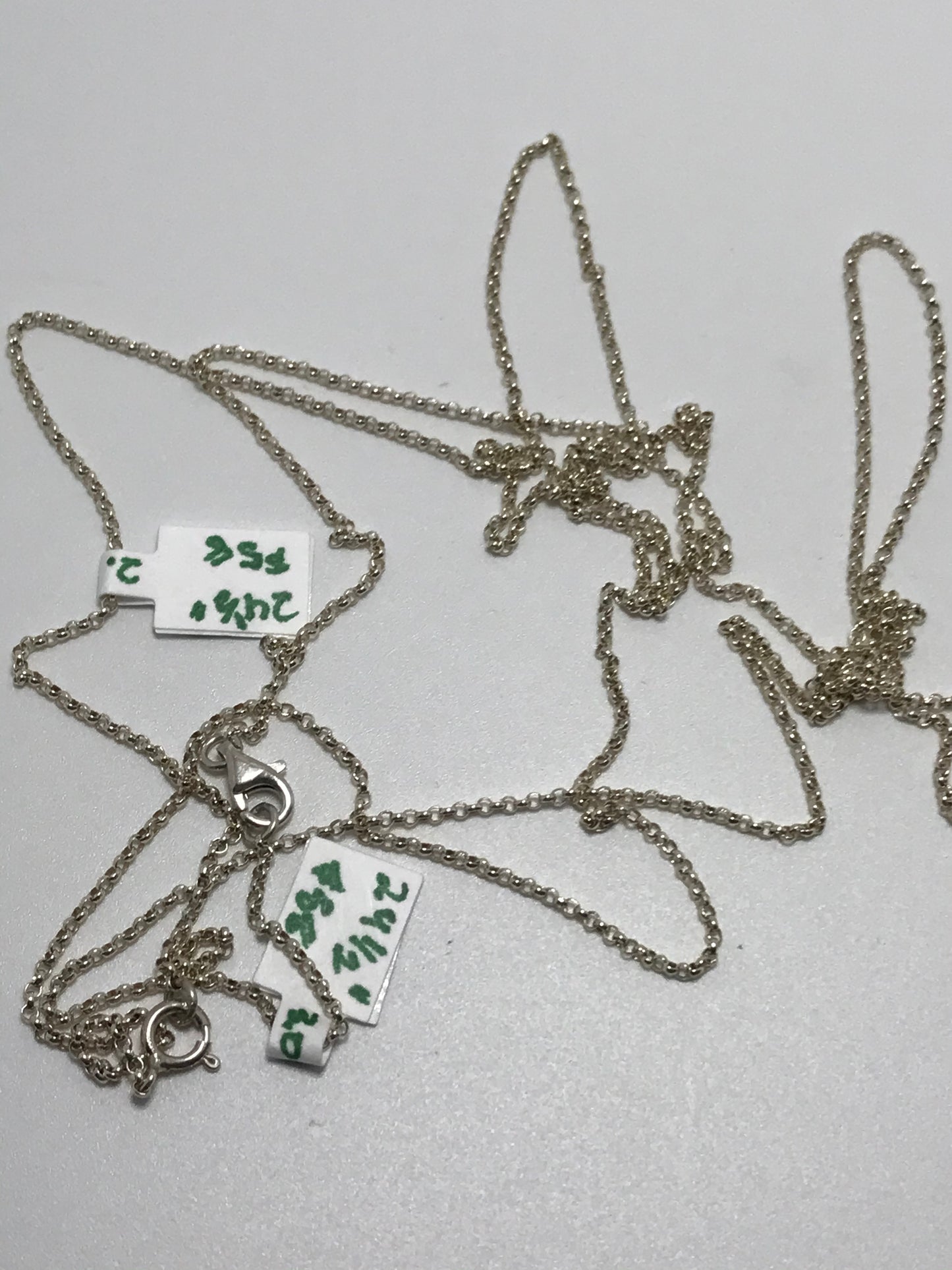 24 1/2" 1.5mm Silver Rolo Necklace