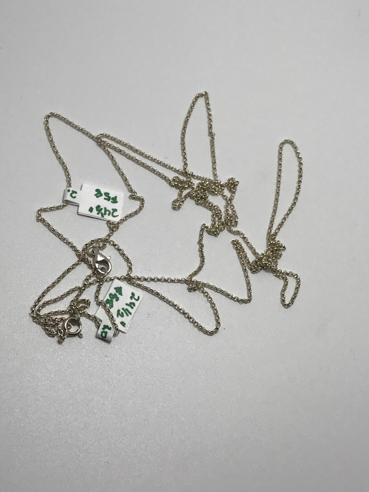 24 1/2" 1.5mm Silver Rolo Necklace