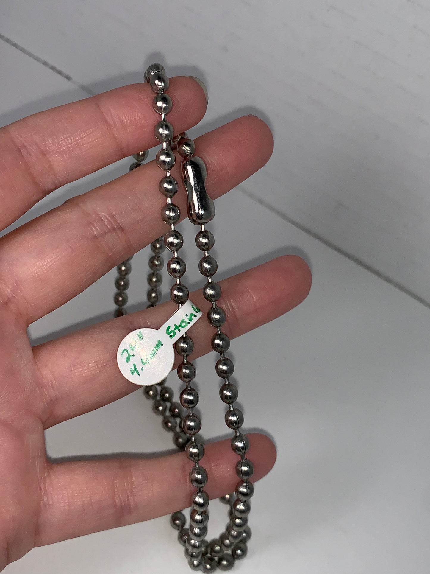 24" 4.4mm Ball Chain Steel Necklace