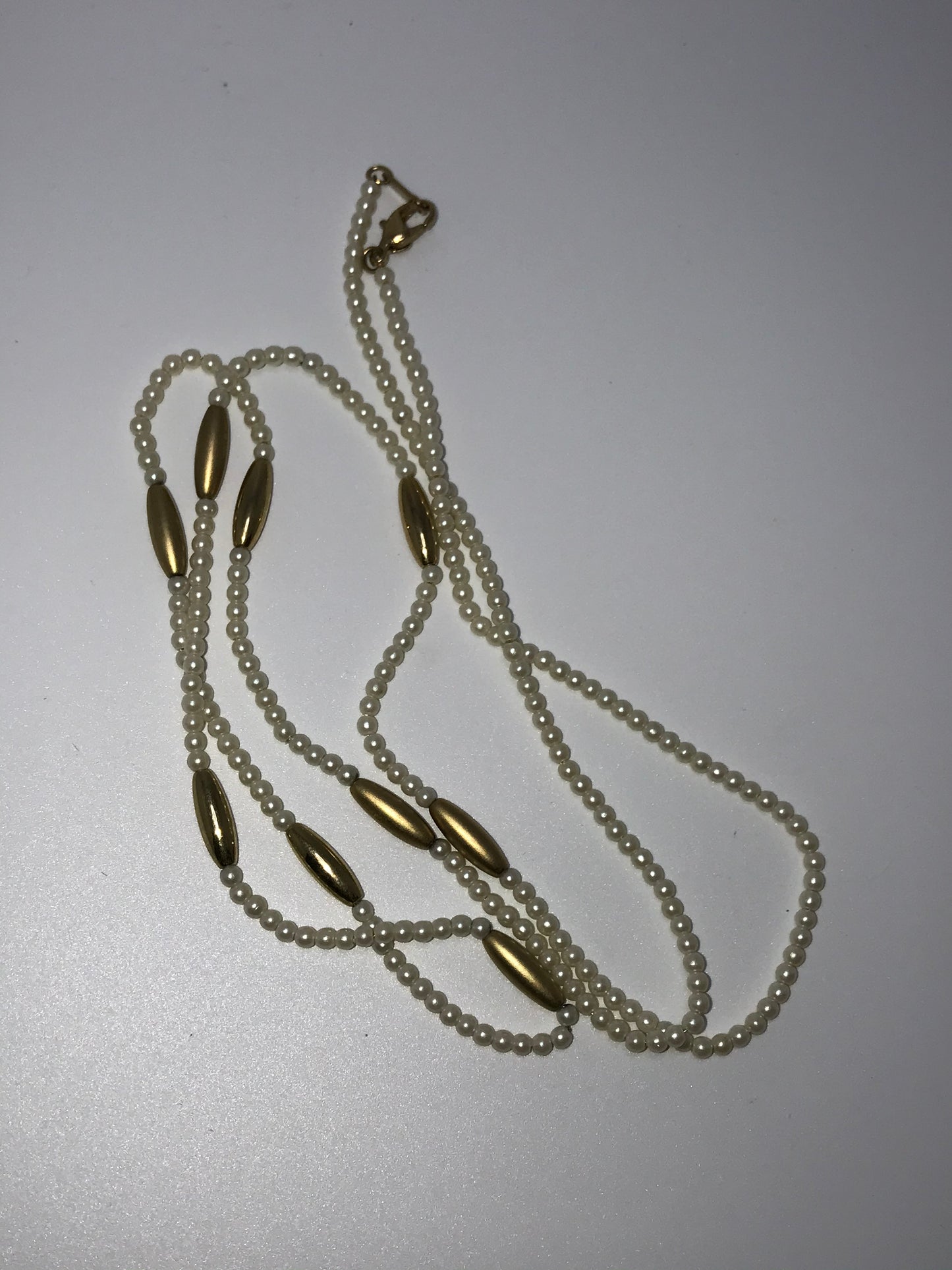 36" Pearl And Gold Necklace