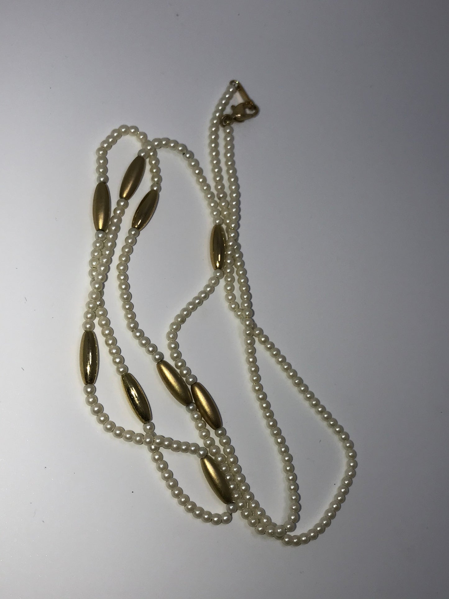 36" Pearl And Gold Necklace