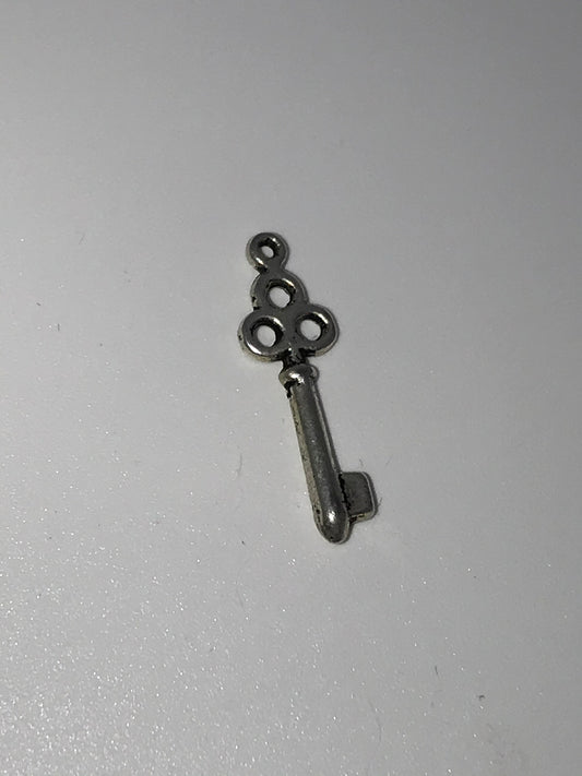 Tiny Cute Pewter Key Charm