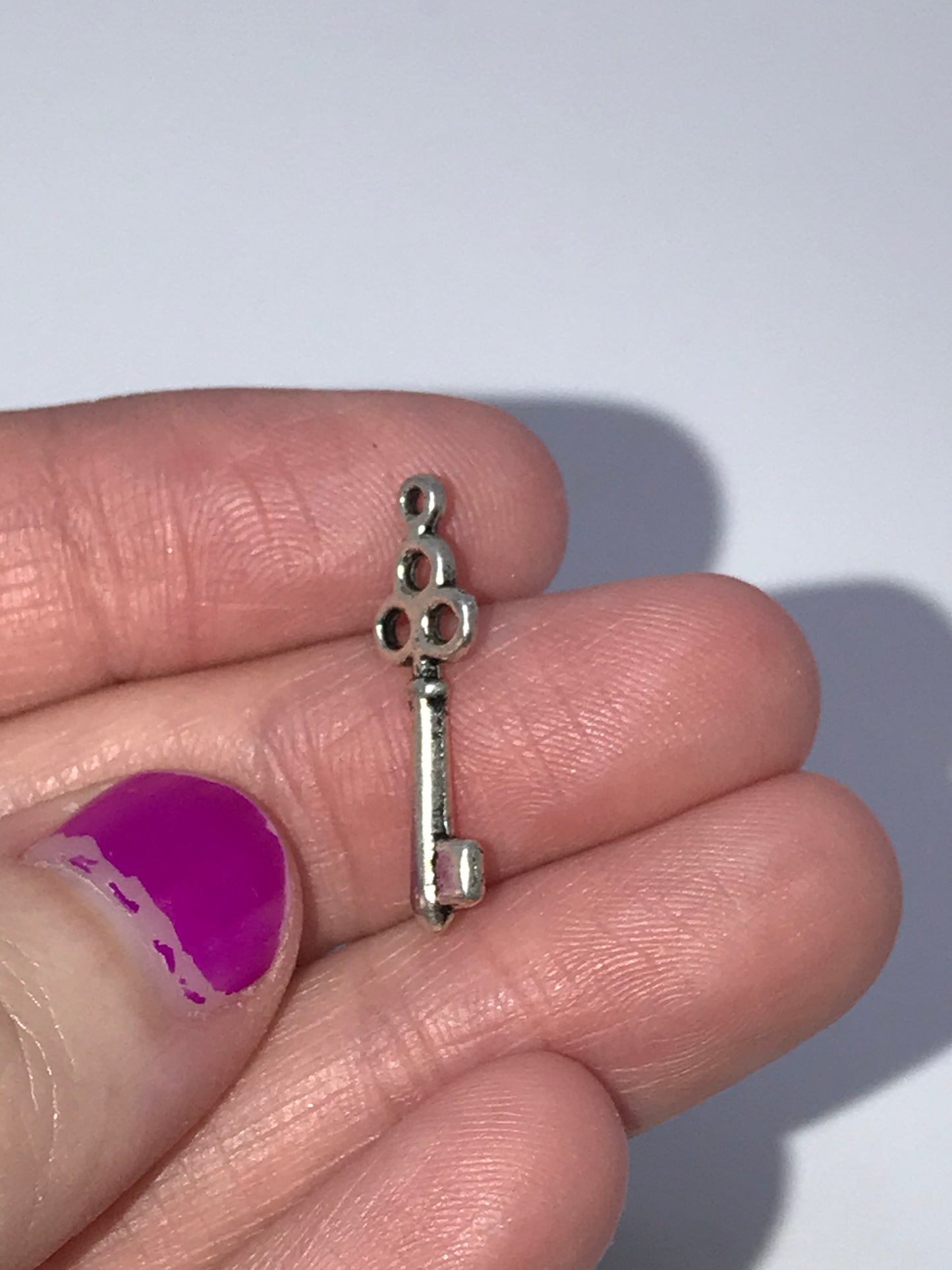 Tiny Cute Pewter Key Charm