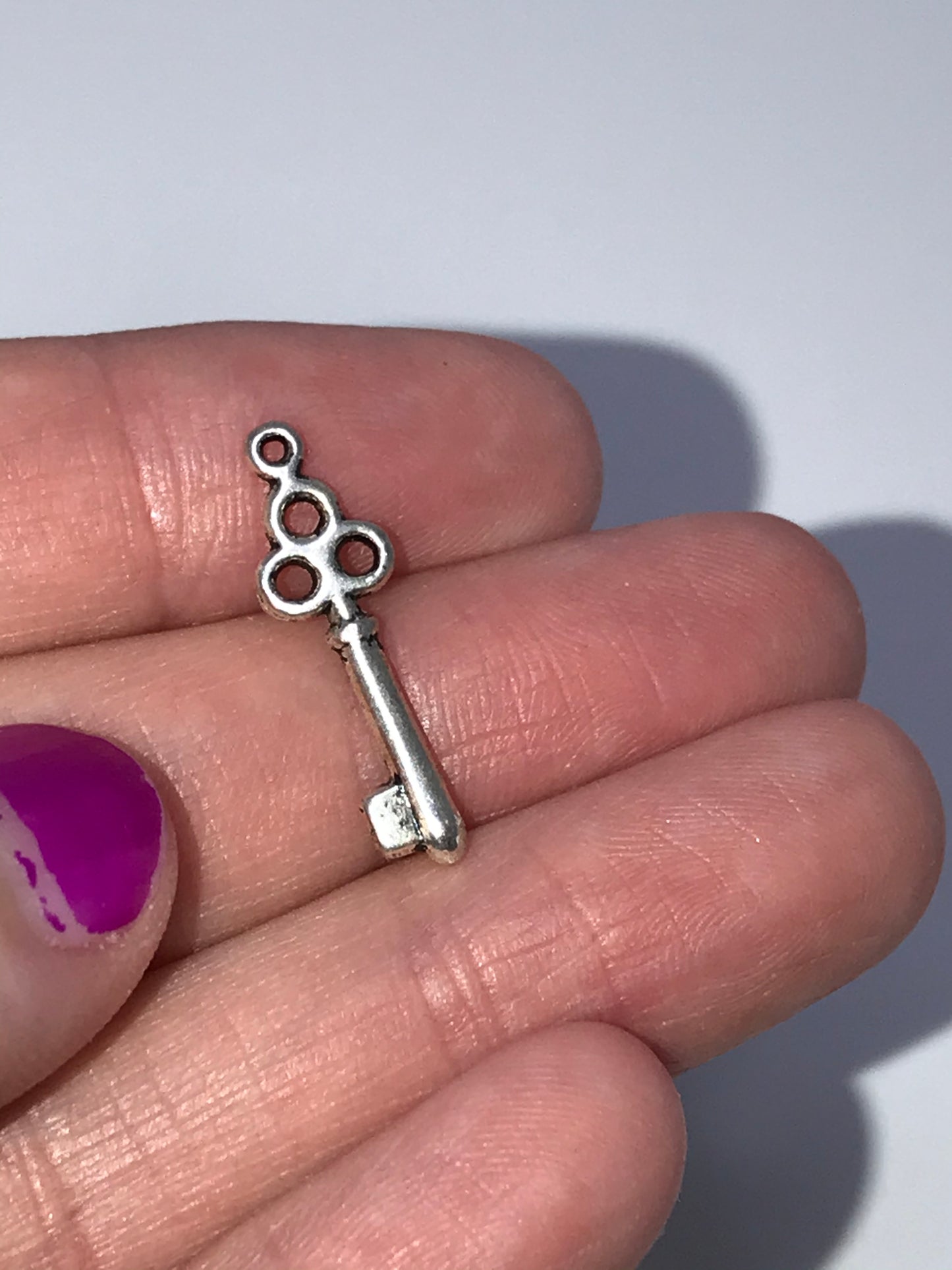 Tiny Cute Pewter Key Charm
