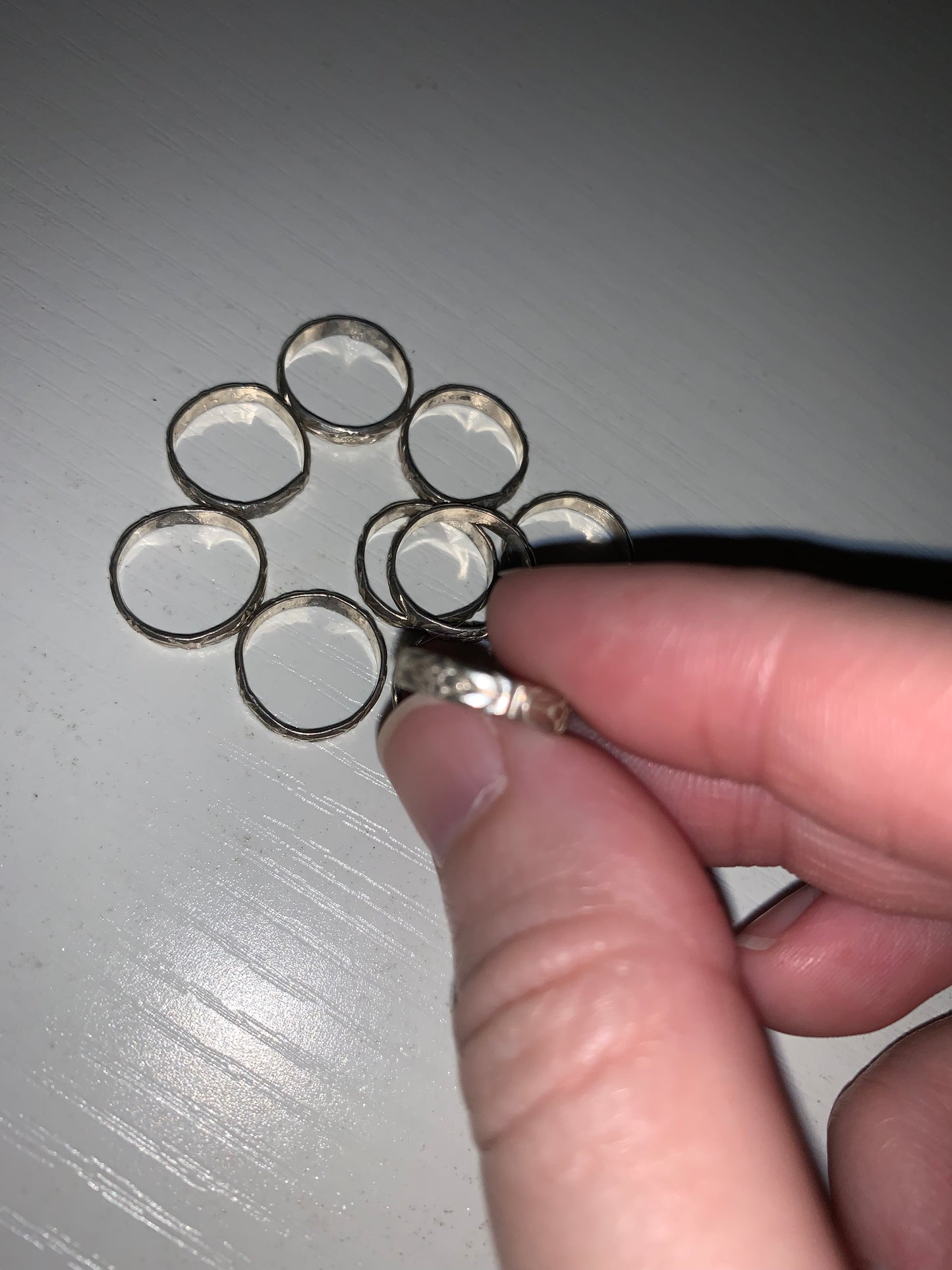 Sterling Silver Floral Design Ring, Size 3