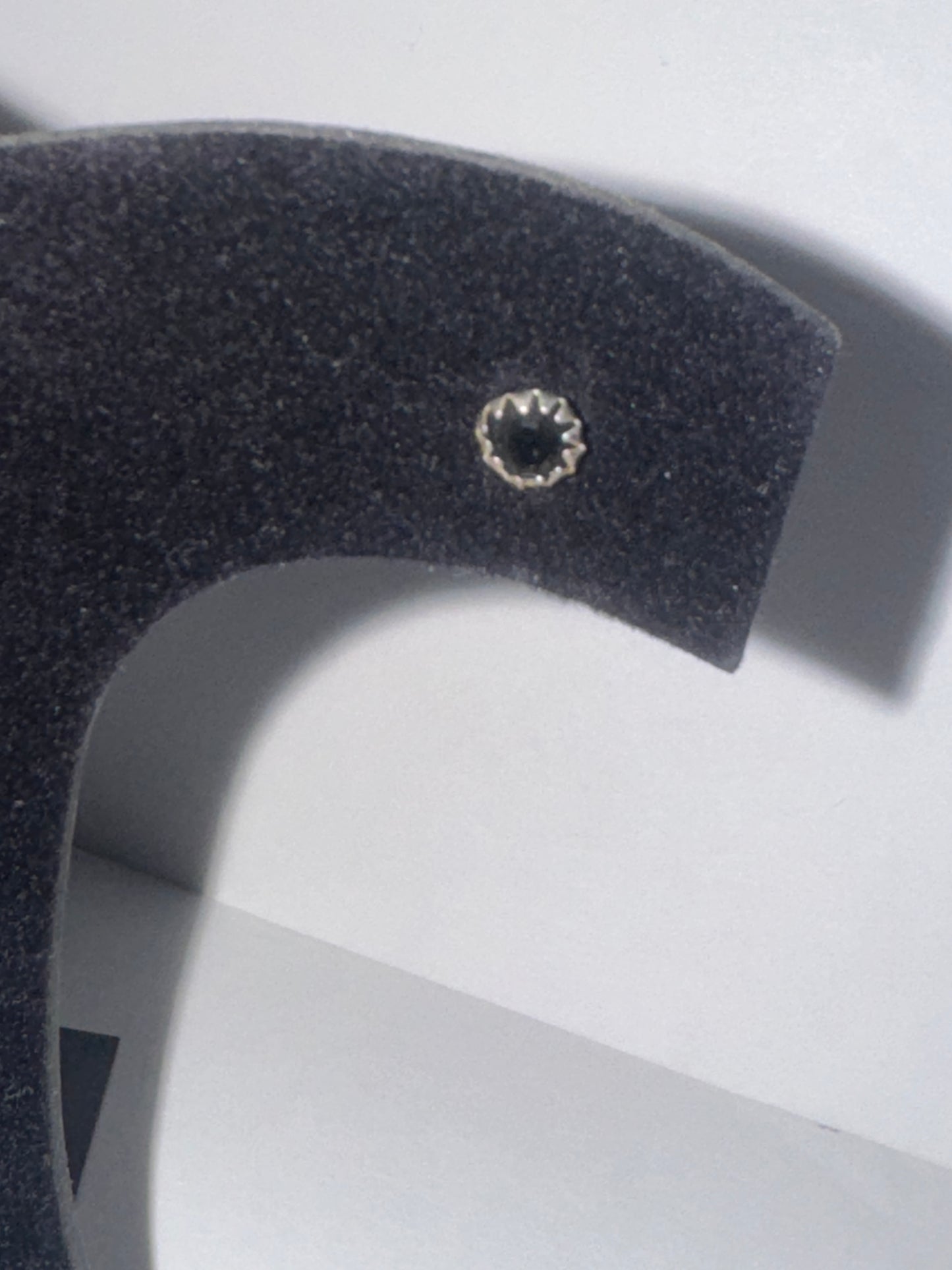 5 Mm Star Black Cz And Sterling Post Earrings