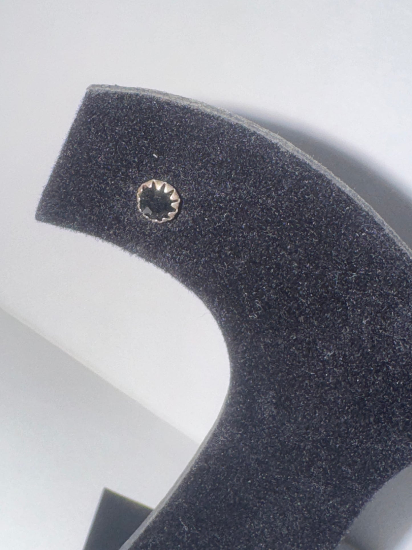 5 Mm Star Black Cz And Sterling Post Earrings