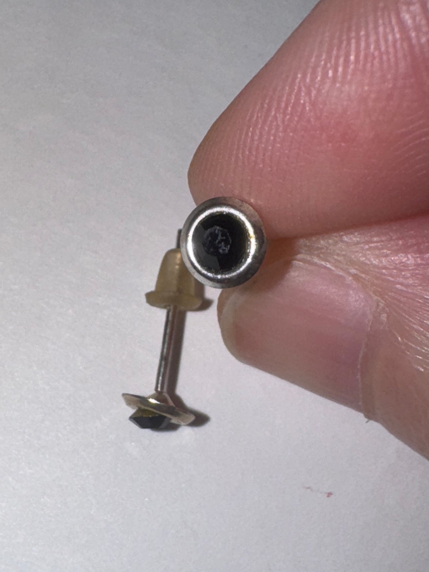 5 Mm Round Black Cz And Sterling Post Earrings