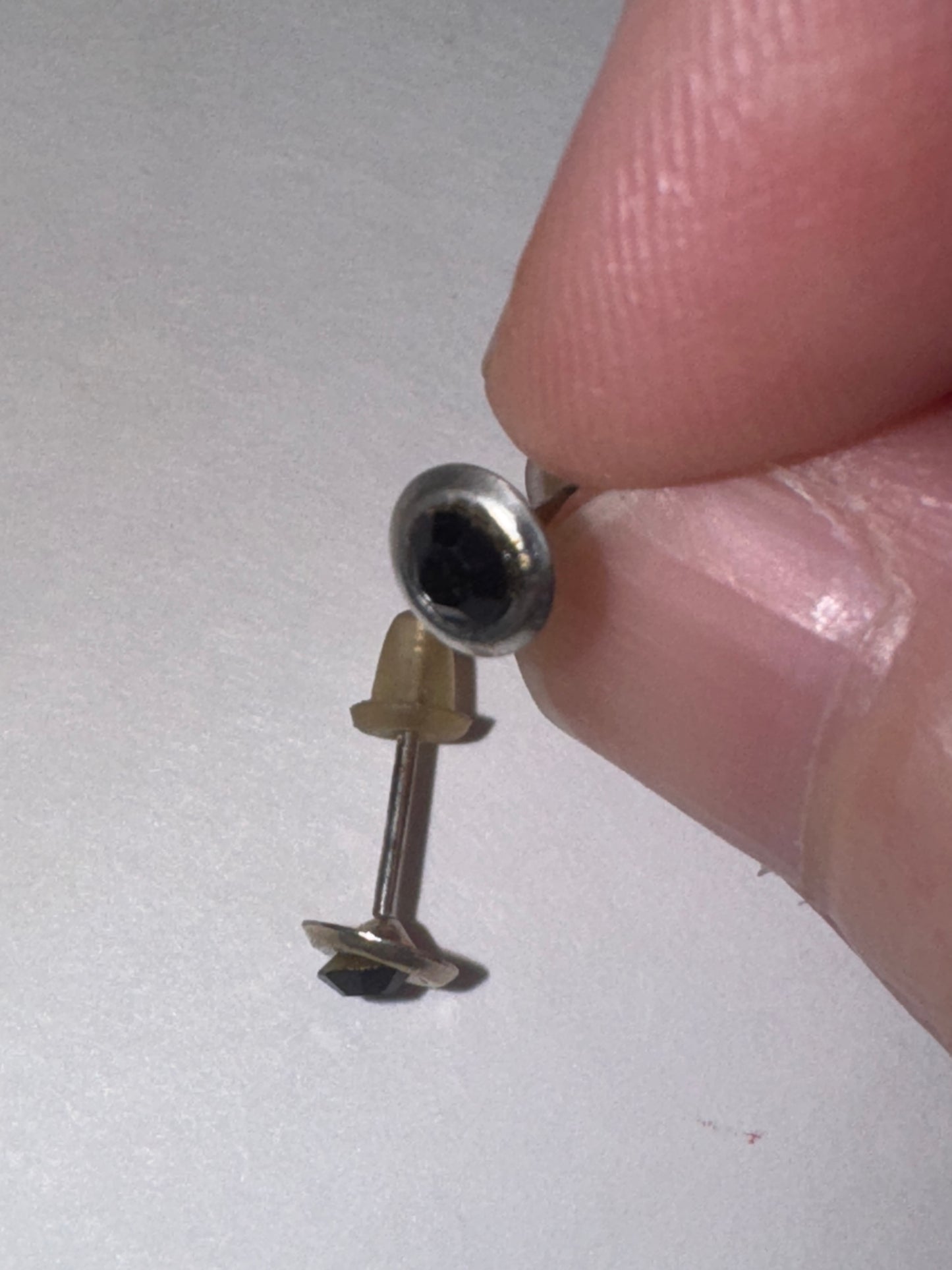 5 Mm Round Black Cz And Sterling Post Earrings