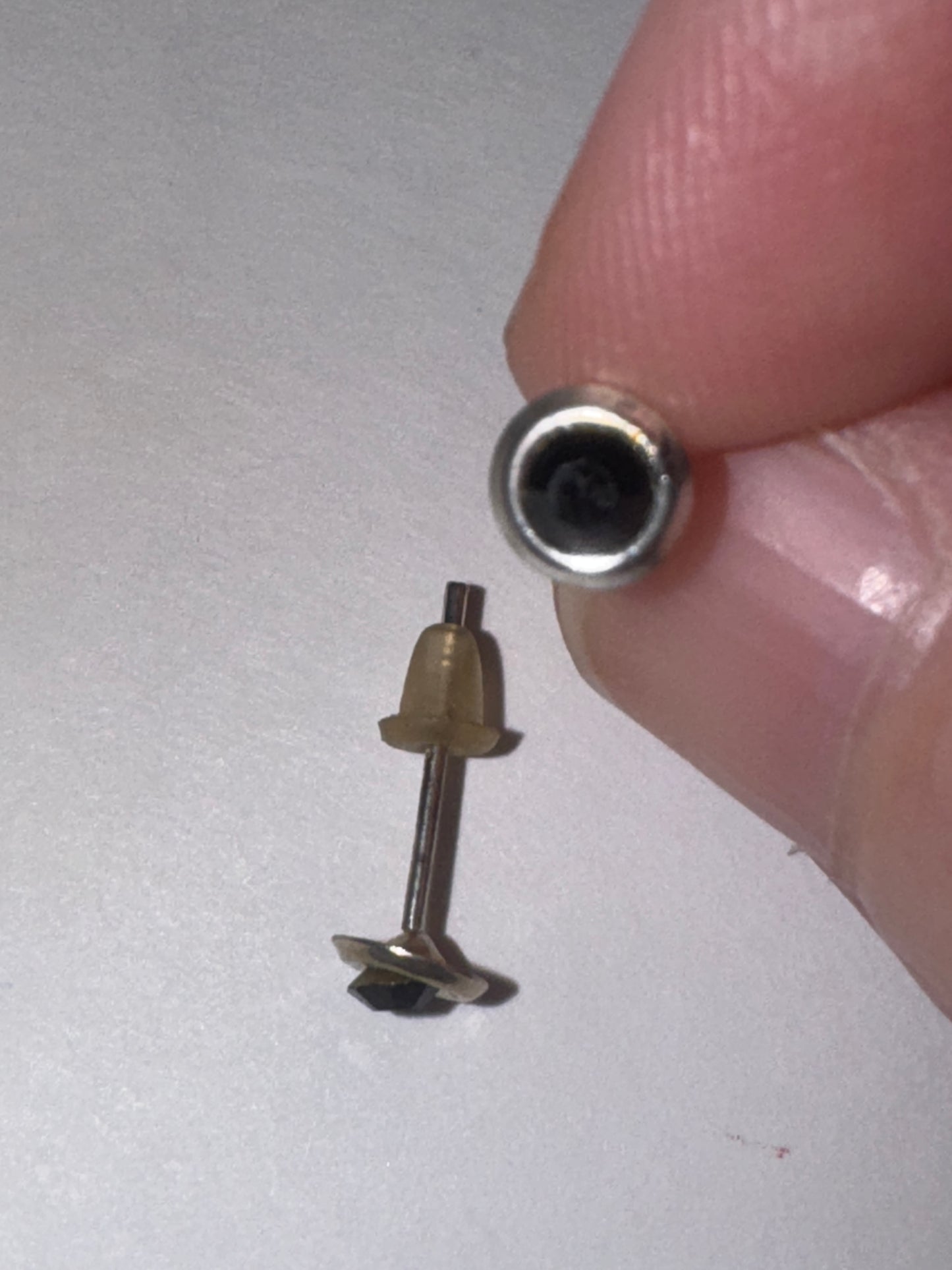 5 Mm Round Black Cz And Sterling Post Earrings