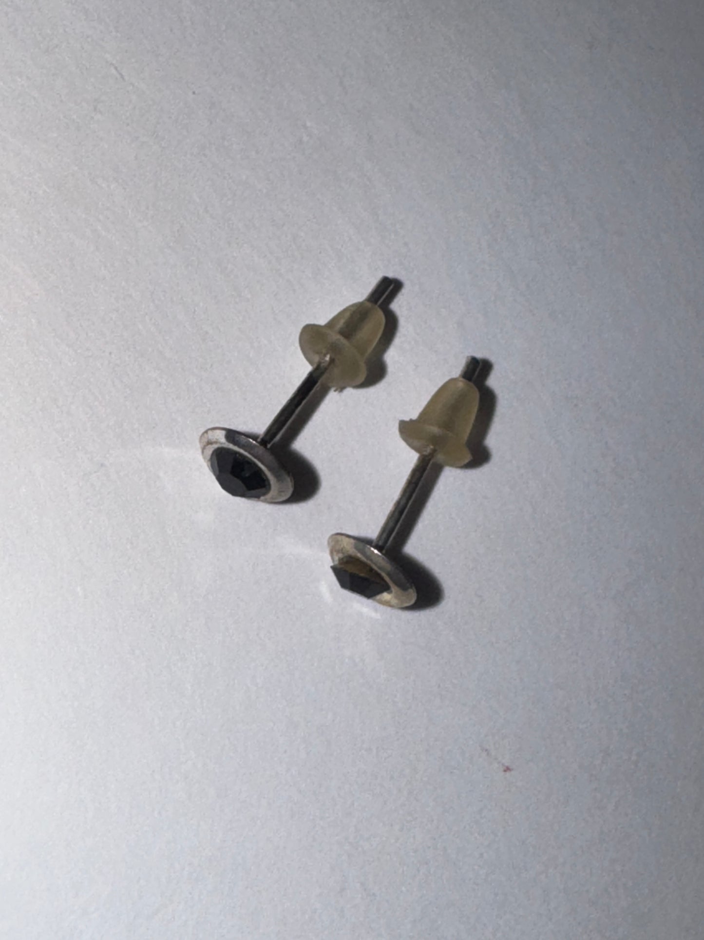 5 Mm Round Black Cz And Sterling Post Earrings