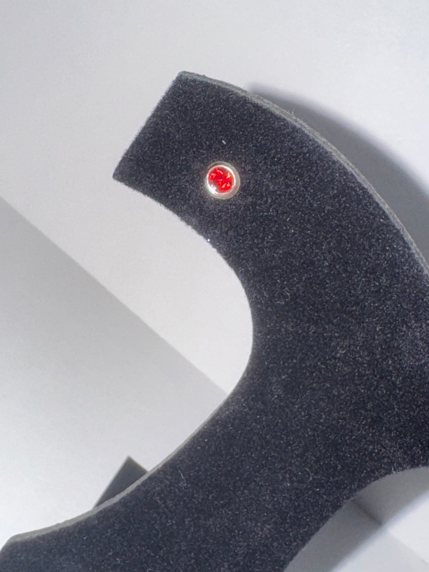 5 Mm Round Ruby Red Cz And Sterling Post Earrings
