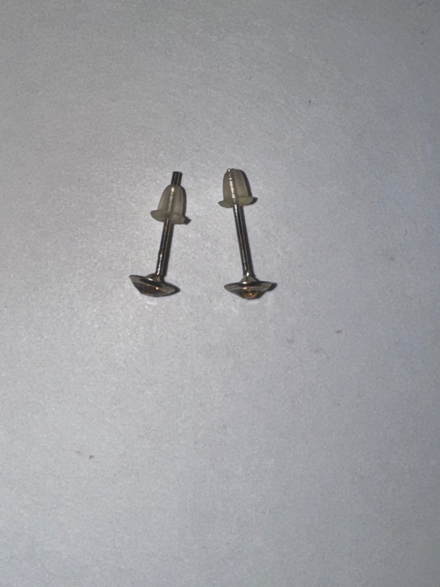 5 Mm Round Topaz Yellow Cz And Sterling Post Earrings