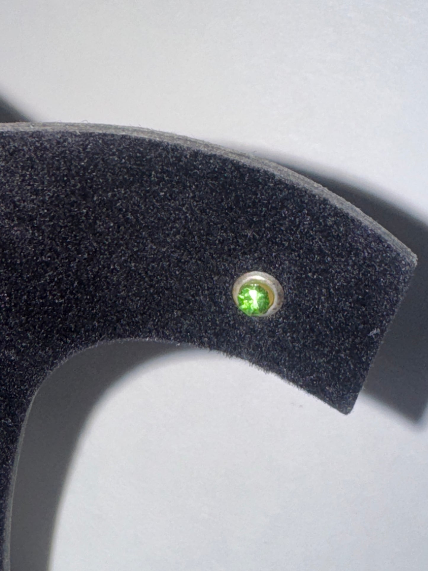5 Mm Round Green Cz And Sterling Post Earrings