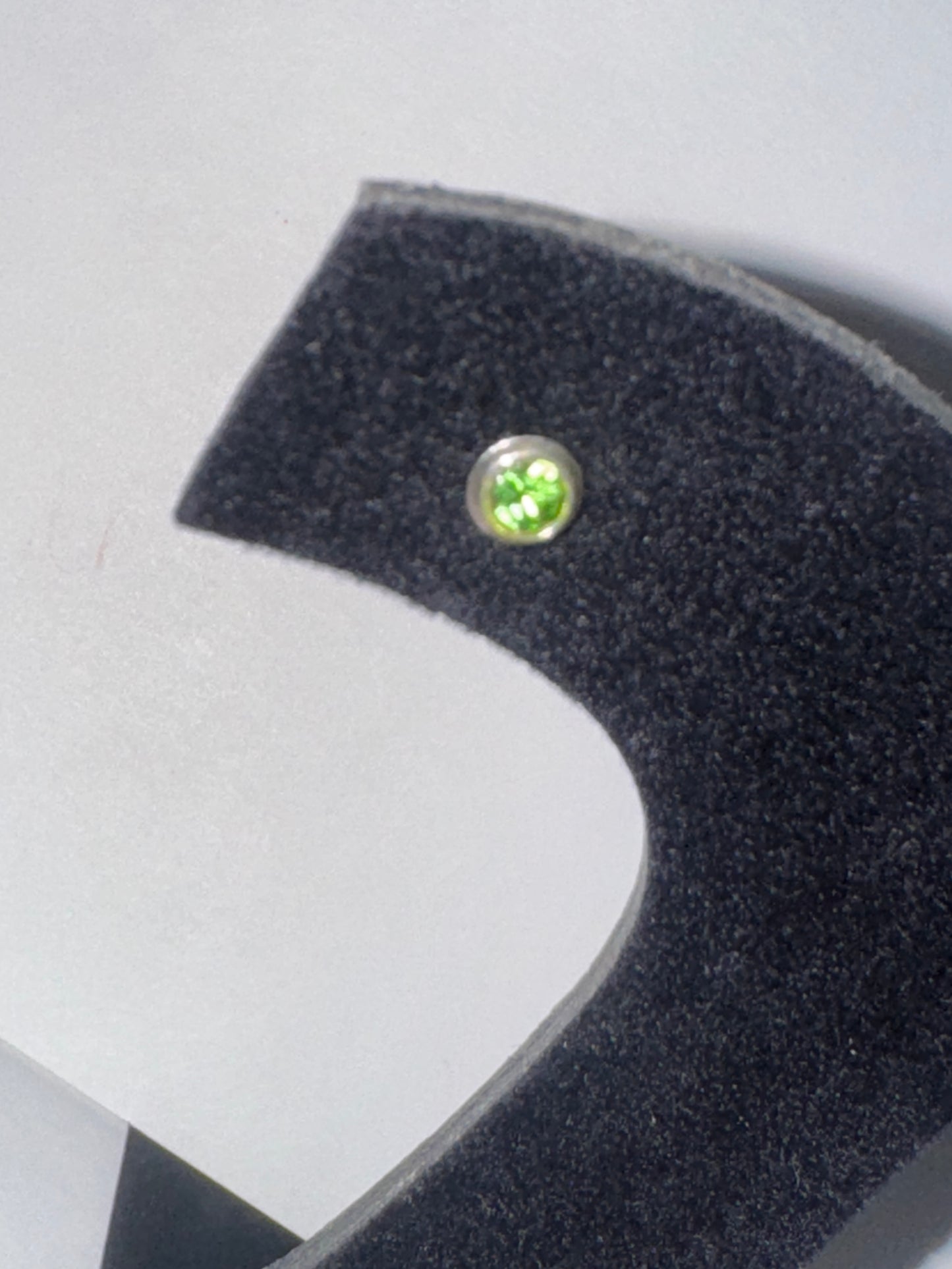 5 Mm Round Green Cz And Sterling Post Earrings