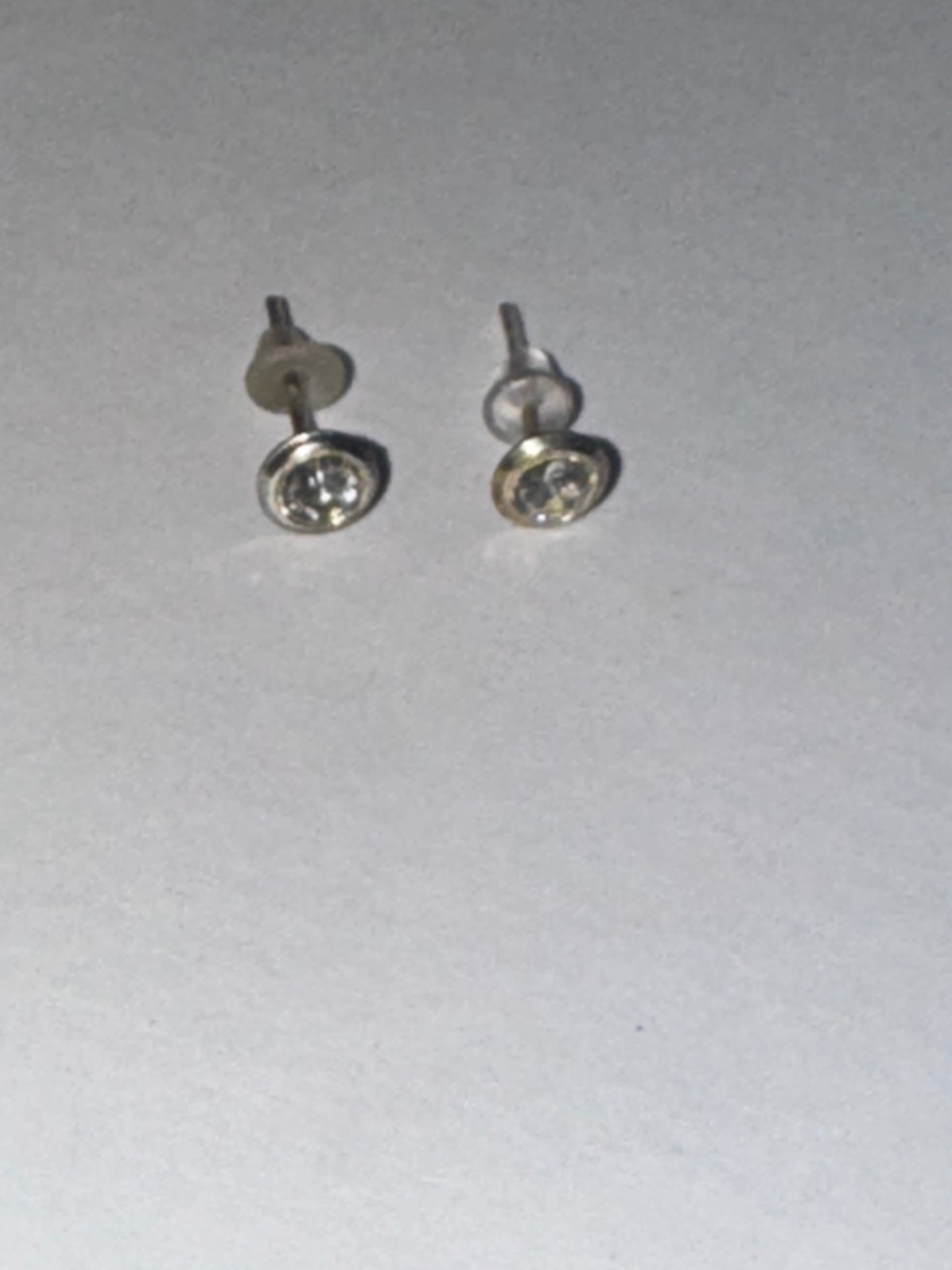 5 Mm Round Cz And Sterling Post Earrings