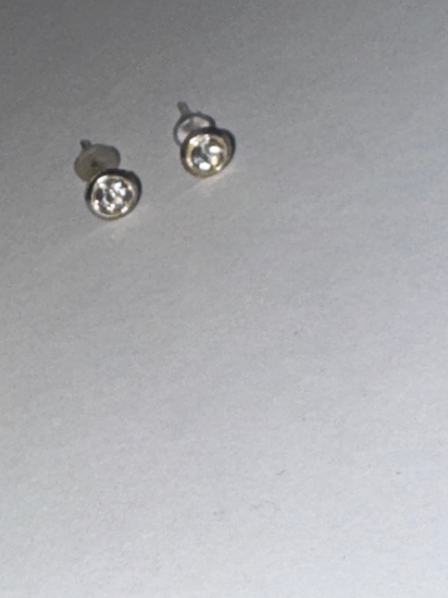 5 Mm Round Cz And Sterling Post Earrings
