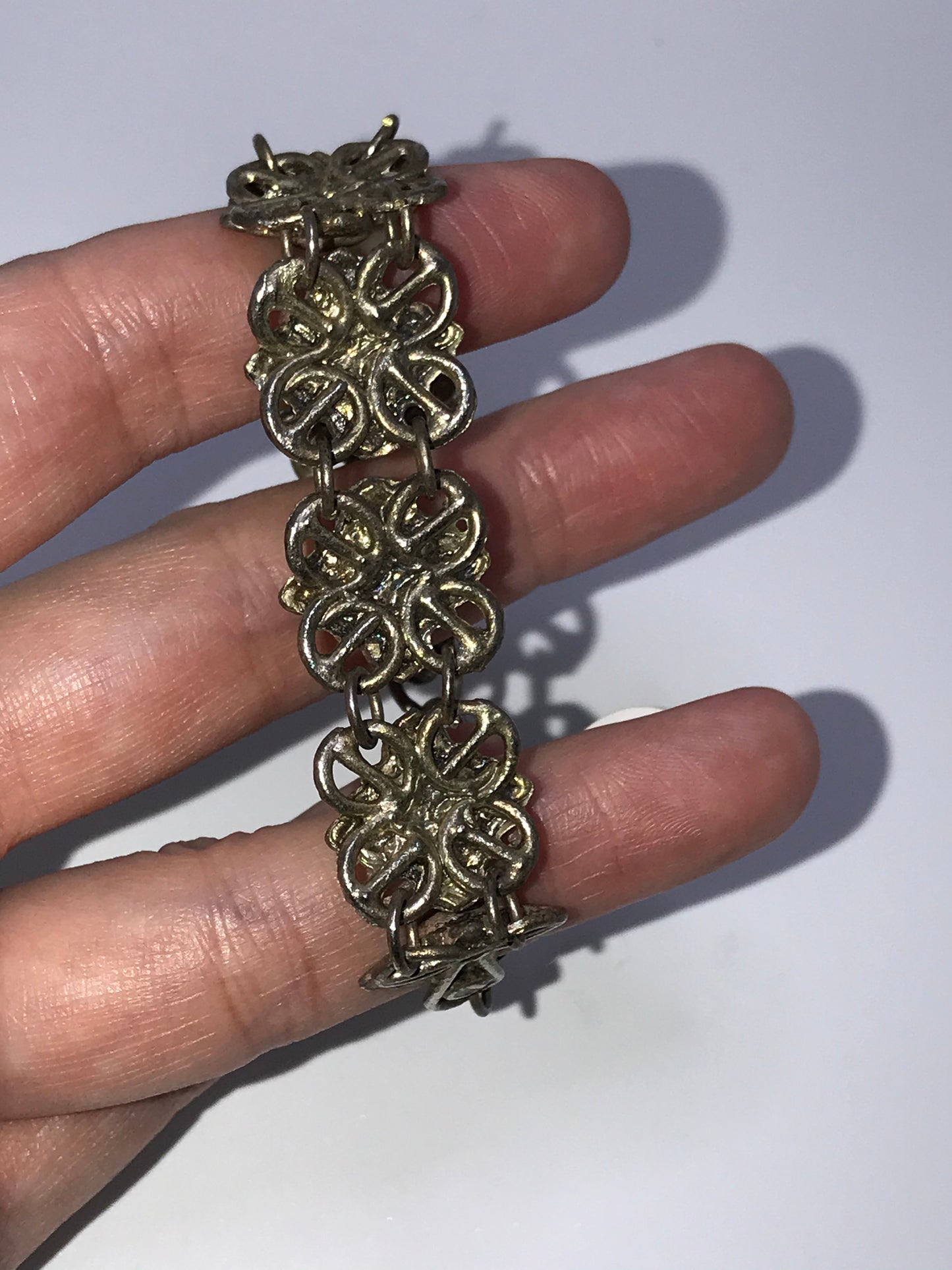 6 1/2" Long Pewter Bracelet
