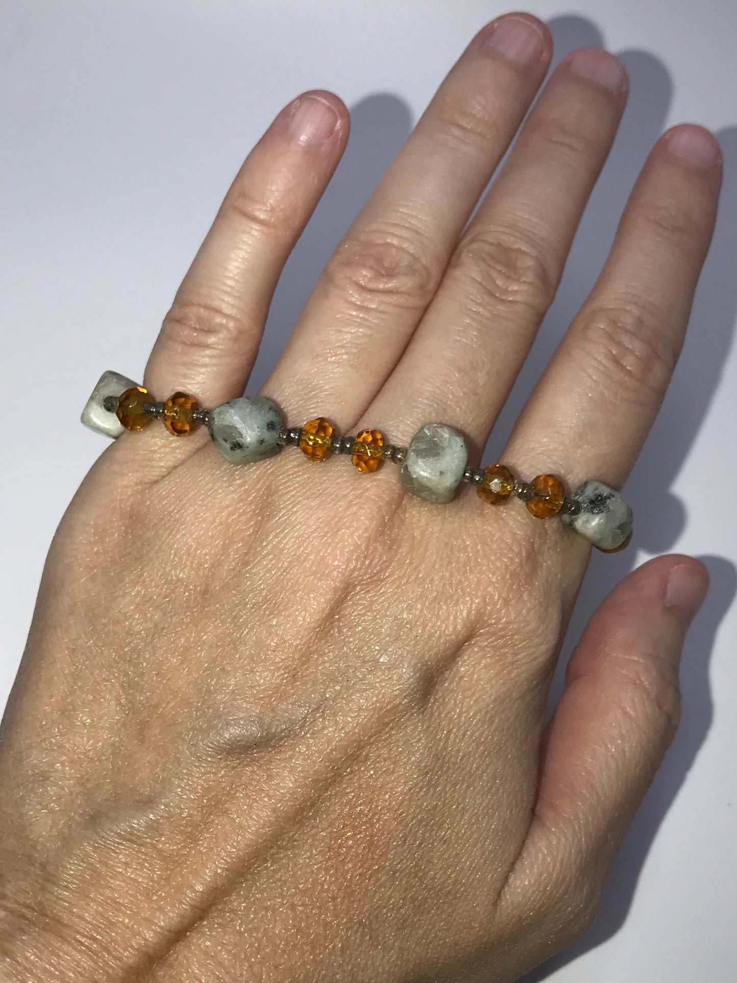7" Kiwi Jasper Bracelet