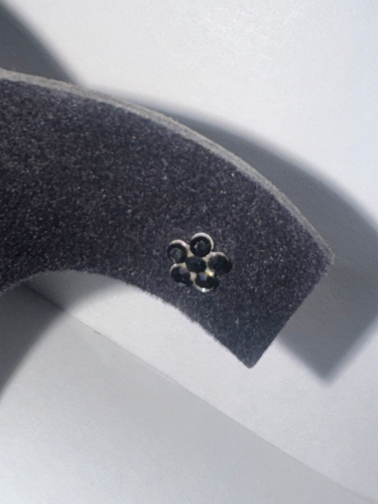 7mm Black Flower Cz And Sterling Post Earrings