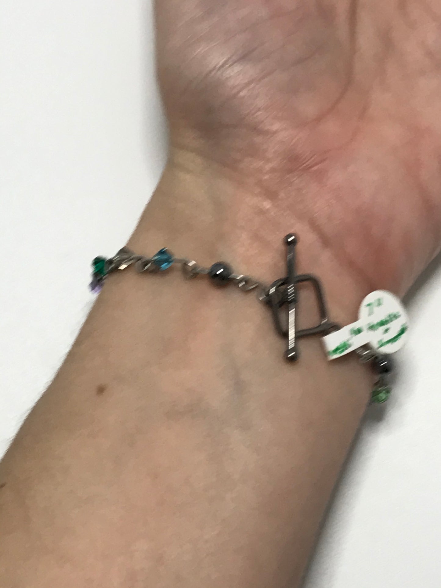 7" Swarovski and Hematite Link Bracelet