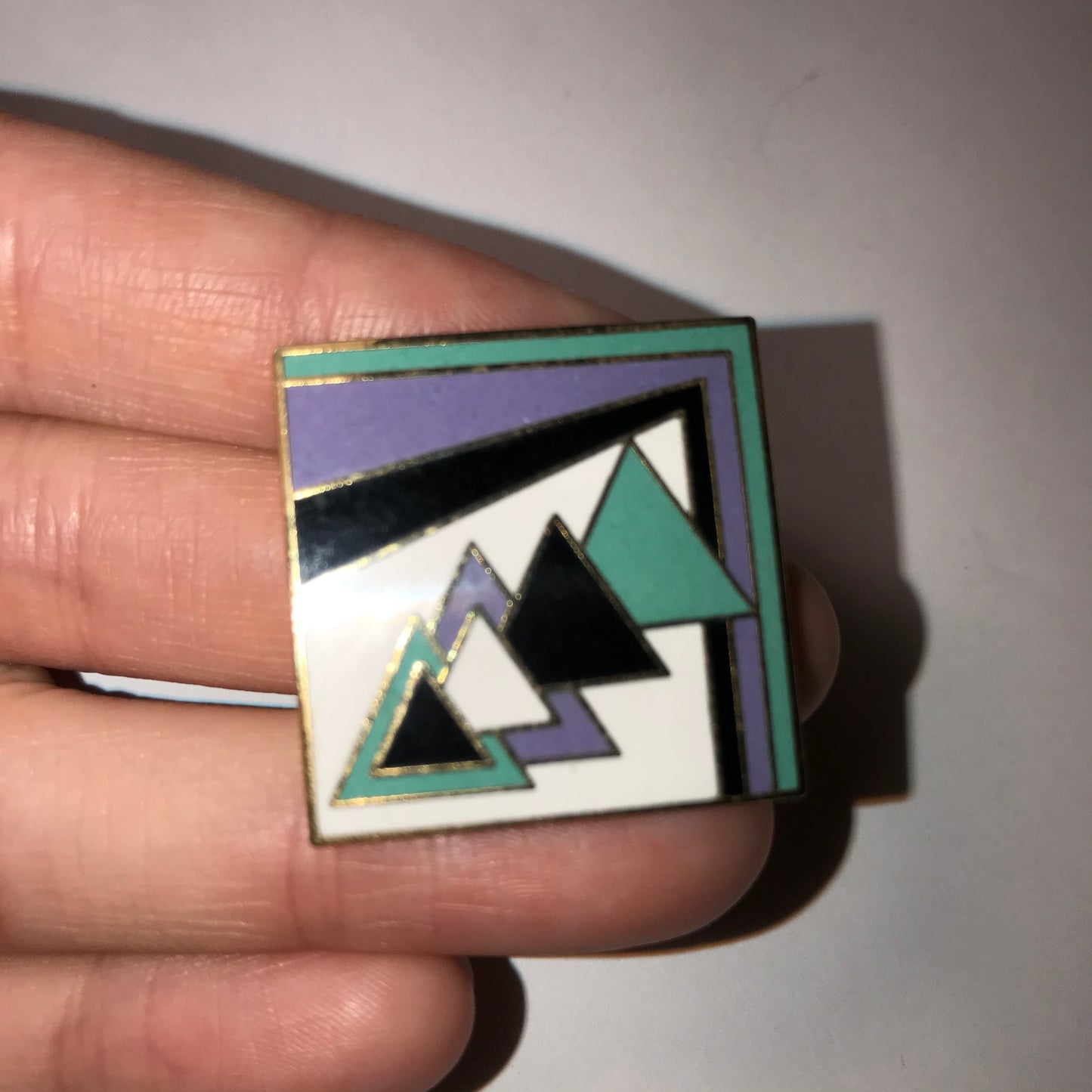 80's Style Graphic Square Pin