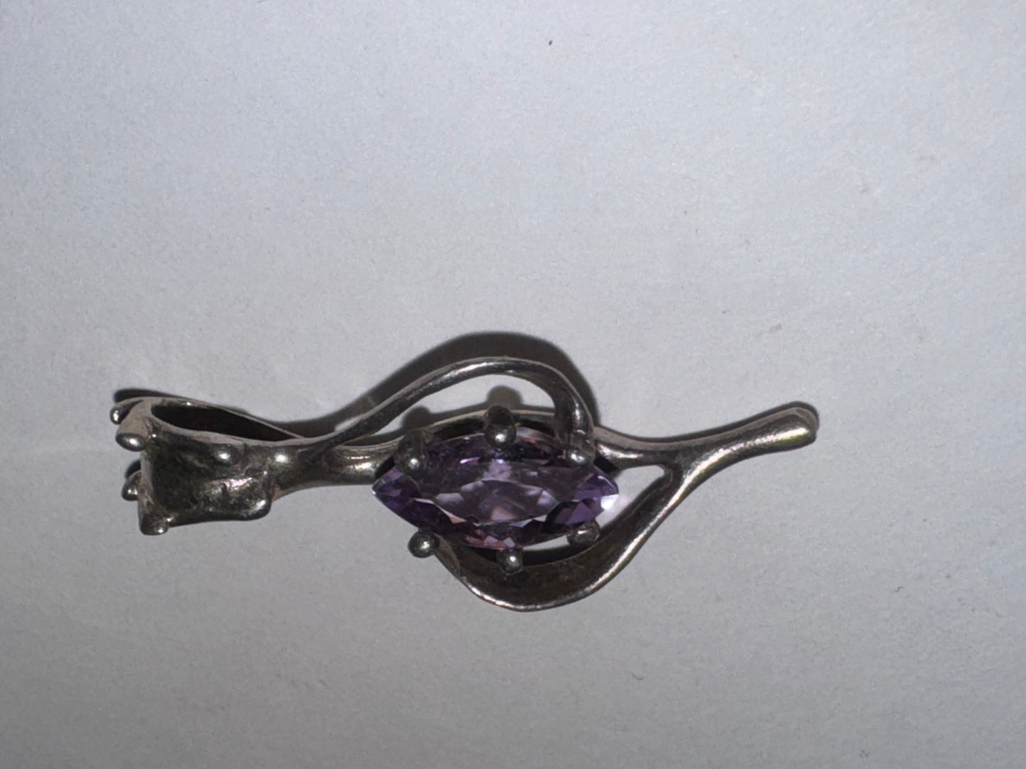 Sterling Silver And Amethyst Pendant