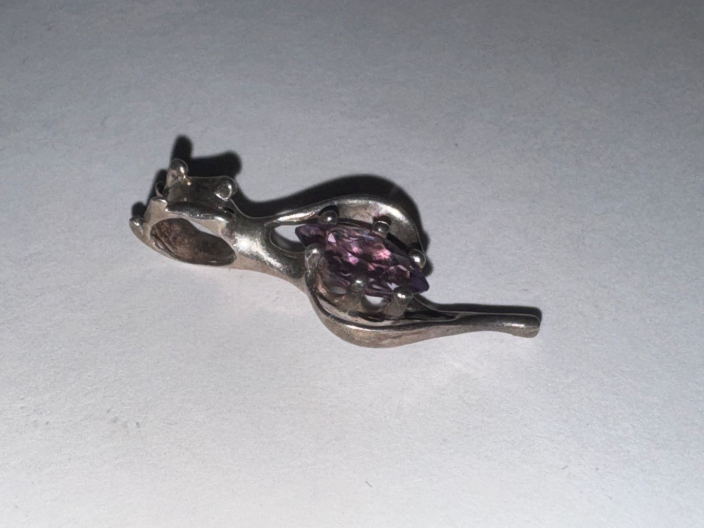 Sterling Silver And Amethyst Pendant