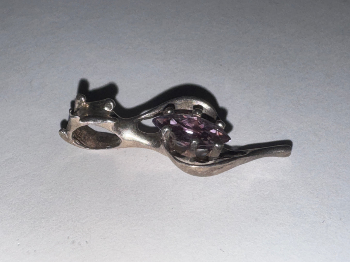 Sterling Silver And Amethyst Pendant