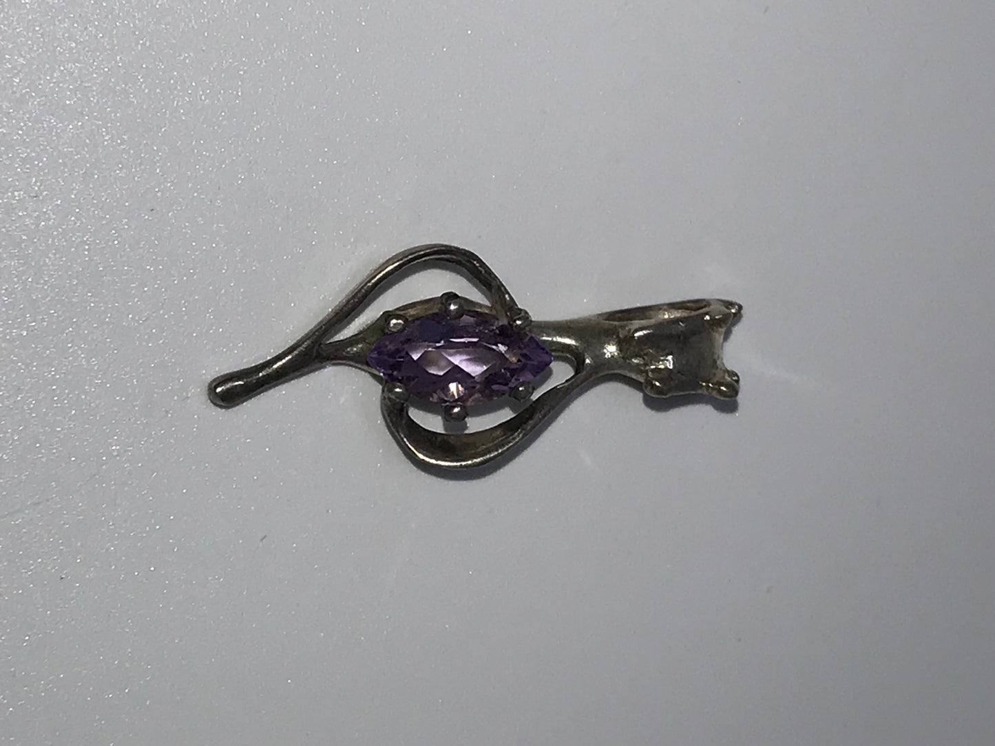 Sterling Silver And Amethyst Pendant