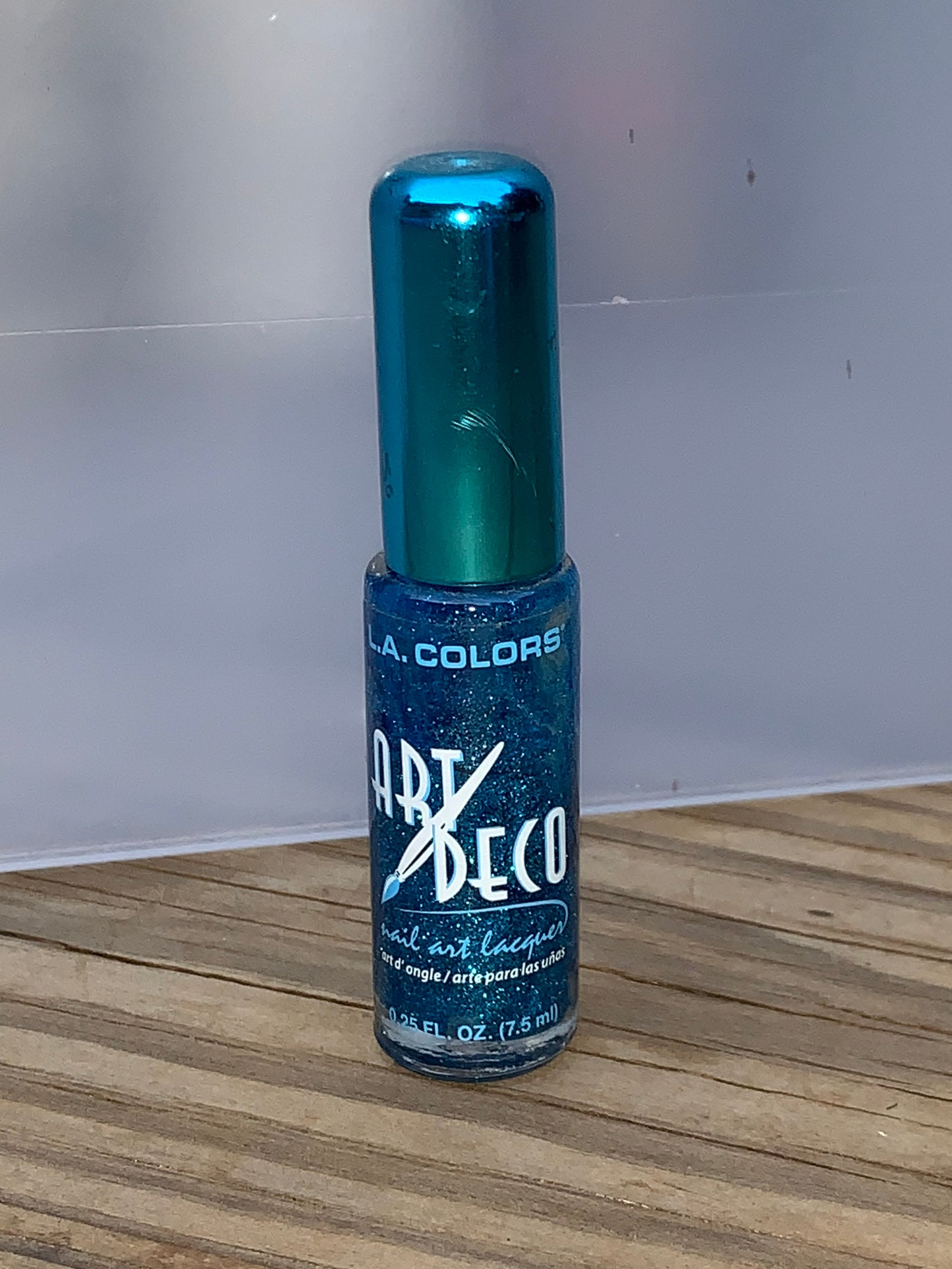 L.A.Colors Art Deco Blue Glitter Polish
