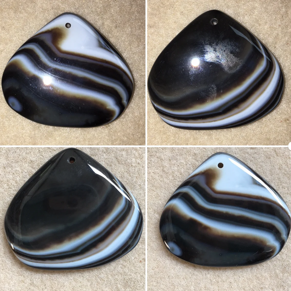 Black Onyx Agate Pendant