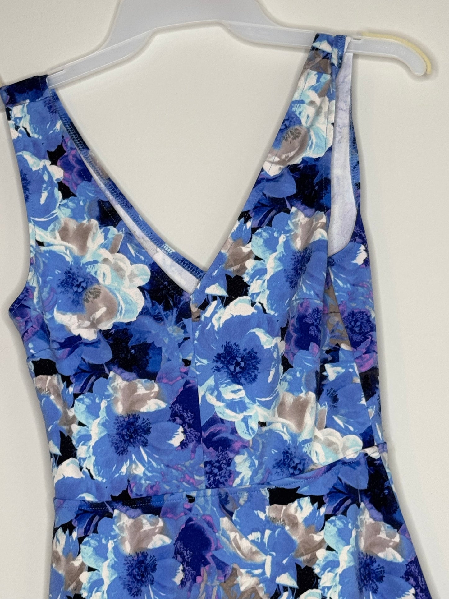 Blue Floral Forever 21 Dress, Size Small