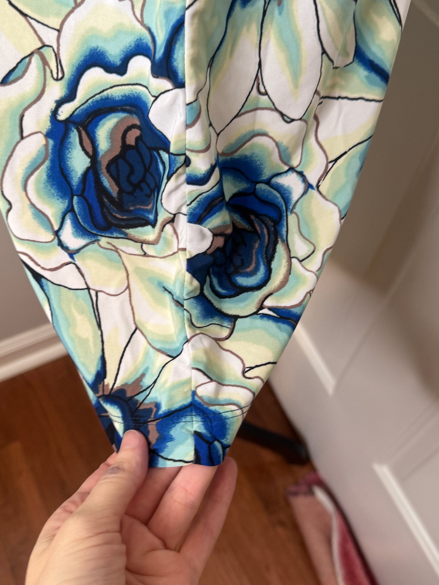Blue and Deal Strappy Dress by Abrielle, Size Medium