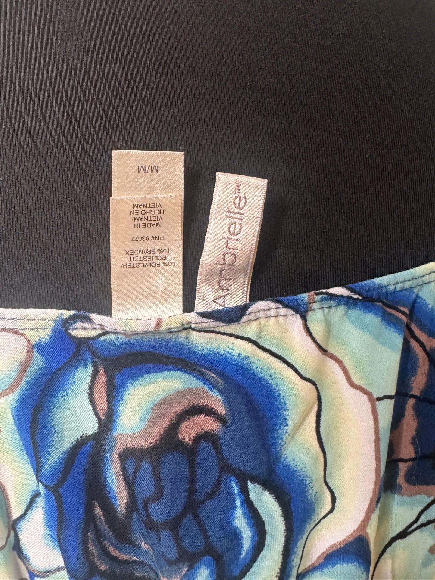 Blue and Deal Strappy Dress by Abrielle, Size Medium