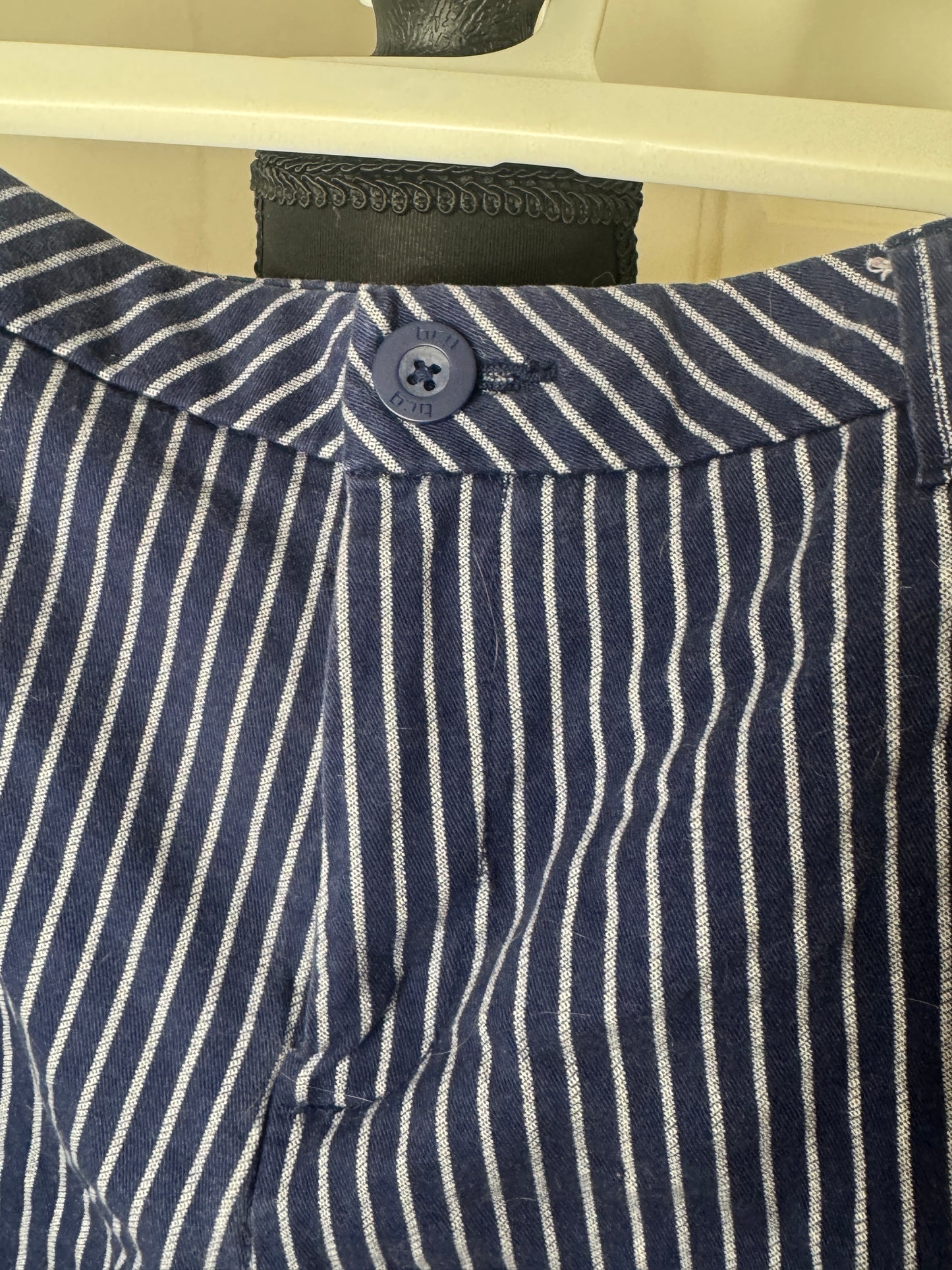 Blue and White Stripe BCG Shorts, Size 16