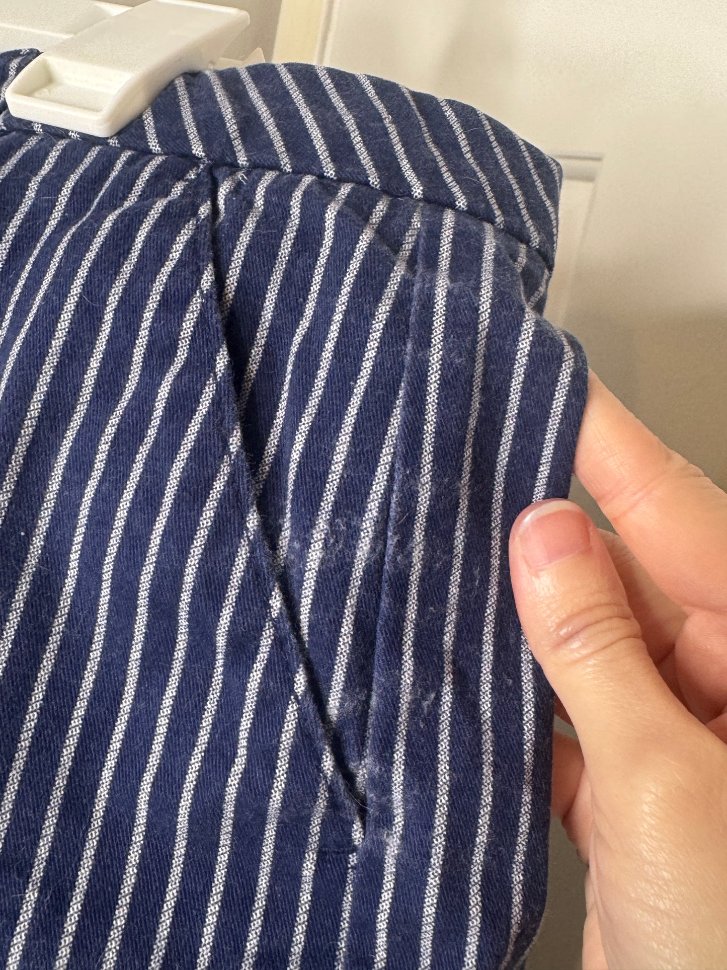 Blue and White Stripe BCG Shorts, Size 16